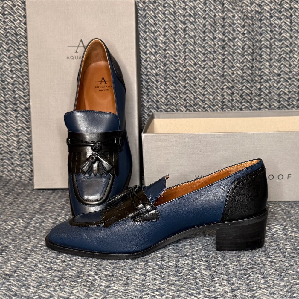 Aquatalia Heeled Loafers Size 8.5